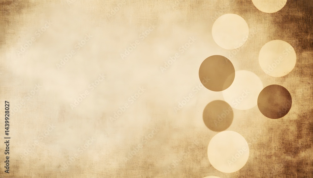 Abstract image with bokeh circles on a textured background