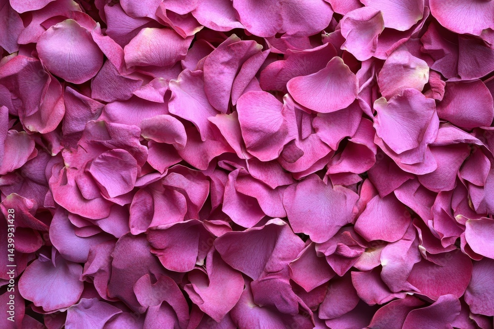 A close-up view of many dried rose petals. A close-up view of many dried rose petals.