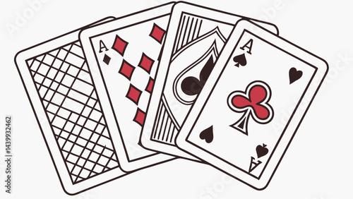 playing cards and dices