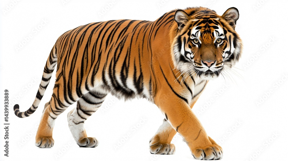 Obraz premium Majestic Tiger Striding Confidently in the Wild