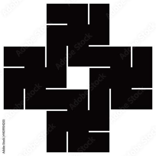 家紋です。四つ万字崩しといいます。