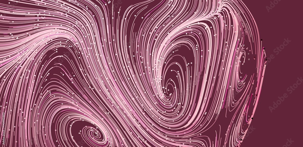 Abstract background with swirling pink lines and maroon backdrop. Perfect for modern designs.