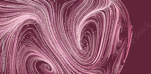 Obraz na płótnie Abstract background with swirling pink lines and maroon backdrop. Perfect for modern designs. w salonie