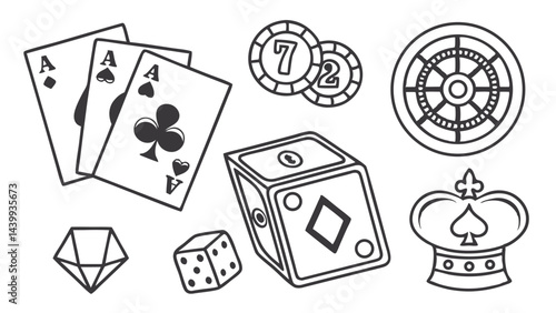 playing cards and gambling chips