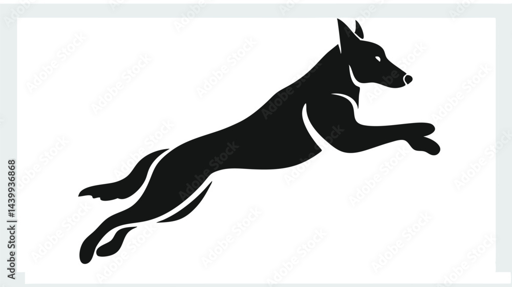 Obraz premium black horse vector illustration