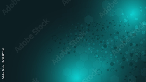 Structure molecule and communication Dna, atom, neurons. Science concept for your design. Connected lines with dots. Medical, technology, chemistry, science background. Vector illustration.