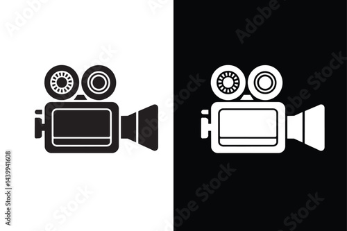 Video Camera icon vector on White Background ,Vector Art Illustration on white background.