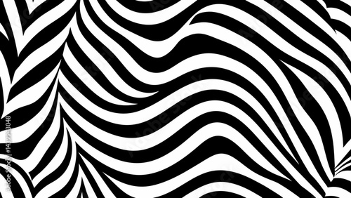 Black and white zebra stripes create a wild animal skin pattern texture