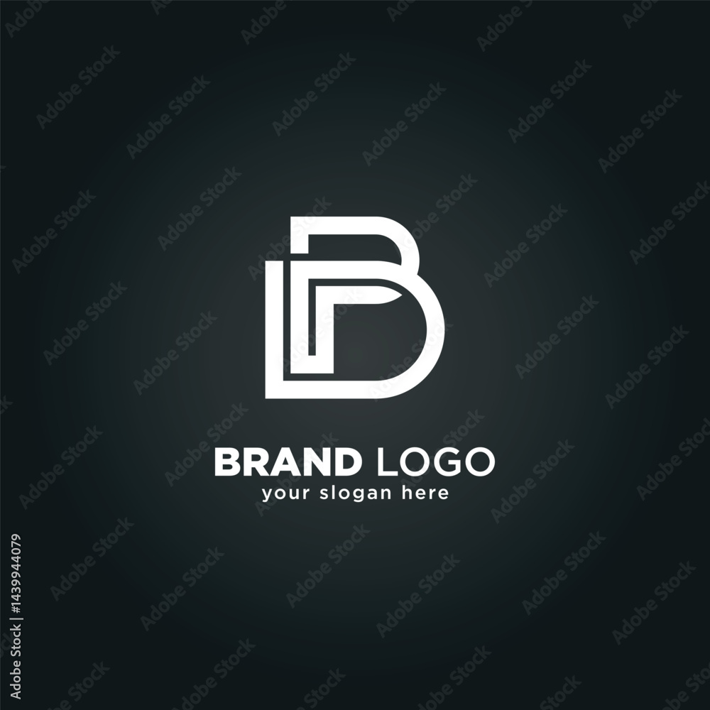 Alphabet Letter P and D Monogram Logo with Black Background. Alphabet Letter P and D Monogram Logo with Black Background.