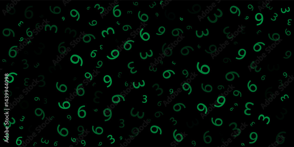 Falling color numbers on black background. Falling color numbers on black background.