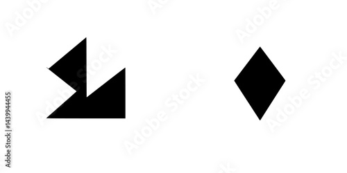 Free Download Vector illustration of geometric shapes in black and white suitable for various design projects - GFXLoad