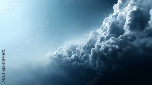 Obraz na płótnie Dark storm clouds in blue sky, Dramatic weather background, Concept of nature power and awe w salonie