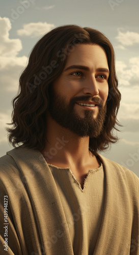 Portrait of Jesus Christ wi...
