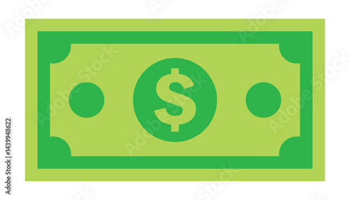 dollar money notes sign icon. usd dollar banknotes icon. salary symbol. american currency. money icon. cash bill sign. payment in cash. lottery win. wealth, finance and success. vector illustration