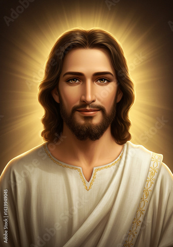 Close-Up Portrait of Jesus ...