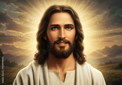 Close-Up Portrait of Jesus ...