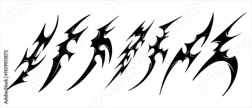 Y2K Tribal Tatto Modern Style, Abstract Tribal