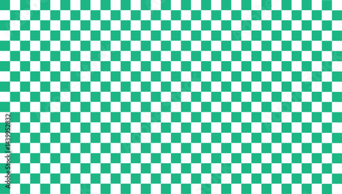 Checkerboard Green and white pattern shape