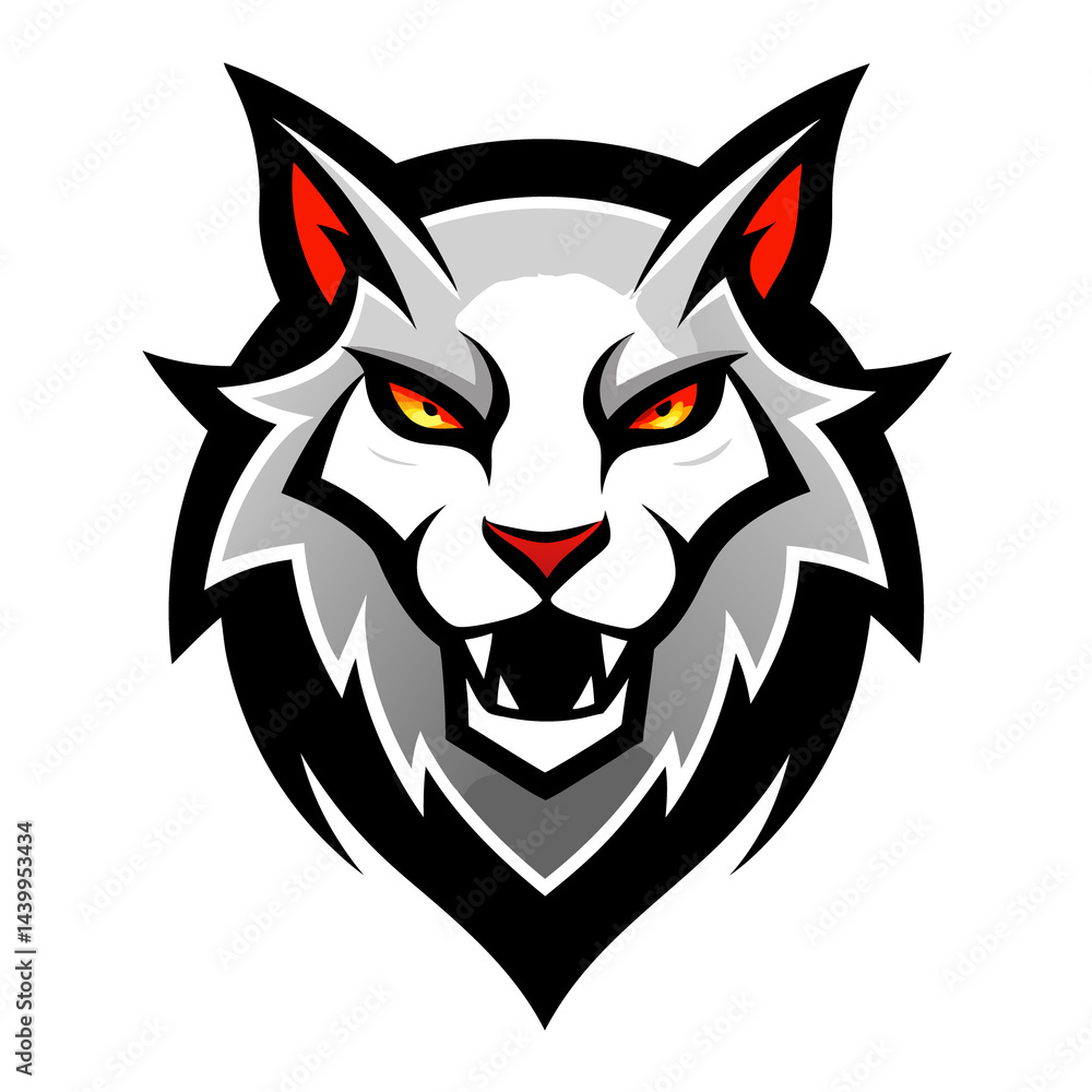 Phantom Lynx mascot logo vector Phantom Lynx mascot logo vector
