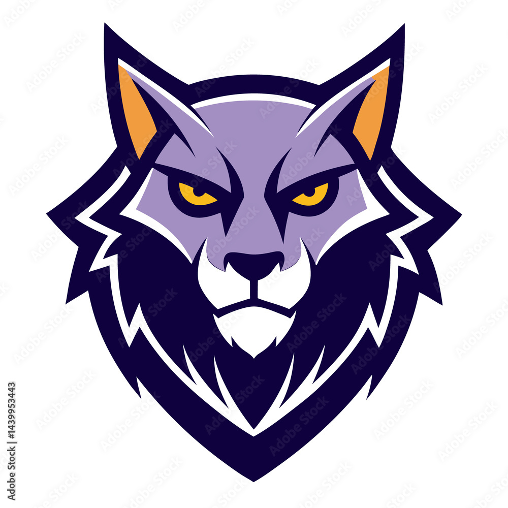 Phantom Lynx mascot logo vector Phantom Lynx mascot logo vector