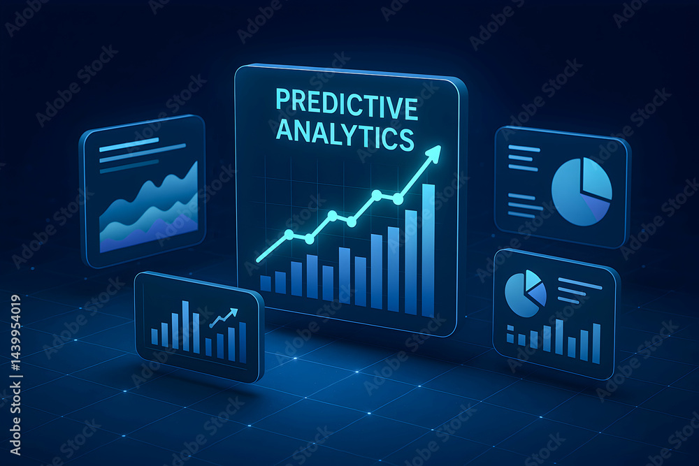 Visual representation of predictive analytics tools.