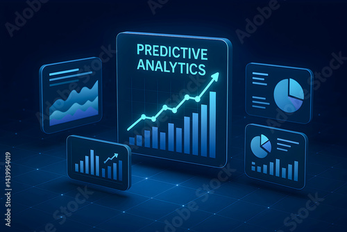 Obraz na płótnie Visual representation of predictive analytics tools. w salonie
