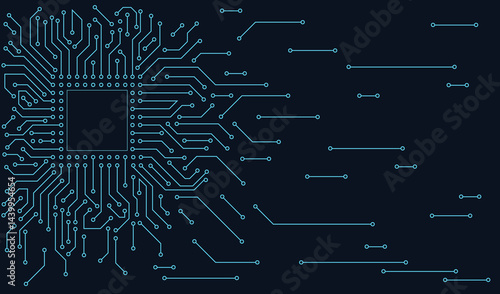 Obraz na płótnie High-tech technology background texture. Circuit board vector illustration w salonie