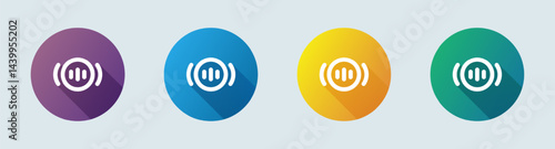 Stream line icon in flat design style. Live signs vector illustration.