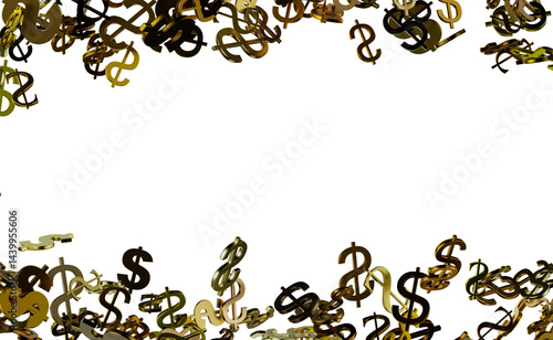 US Dollar sign symbols 3d c...