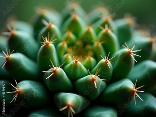 Wallpaper Mural an image of a close up of a cactus plant with many small green leaves, there is a close up of a cactus plant with many small green leaves Torontodigital.ca
