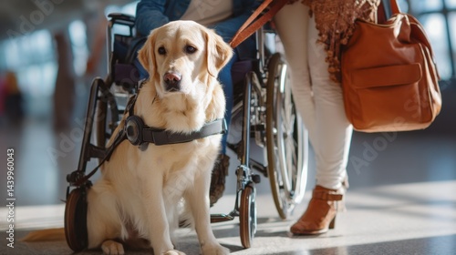 Service Dog Assistance: Airport Travel Companion