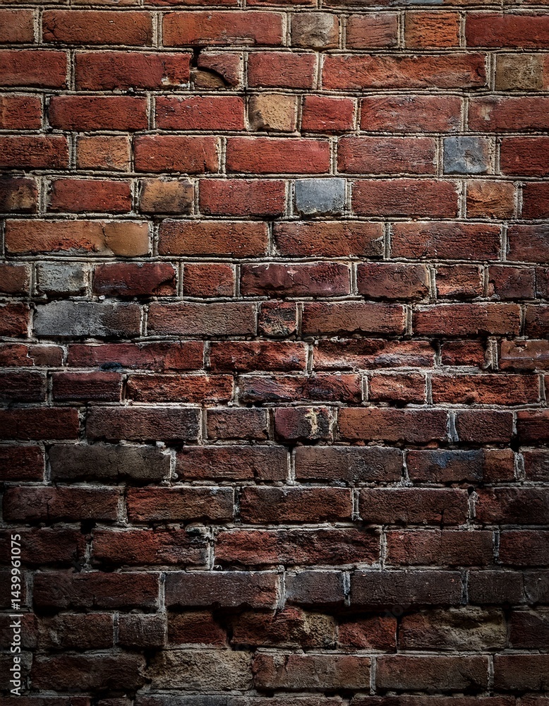 Naklejka premium Red old brick wall