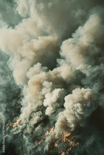 smoke from the fire