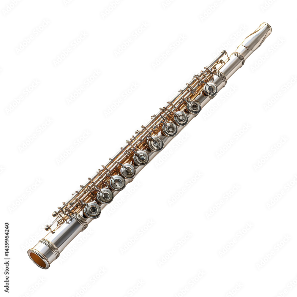 Fototapeta premium Flute isolated on transparent background.