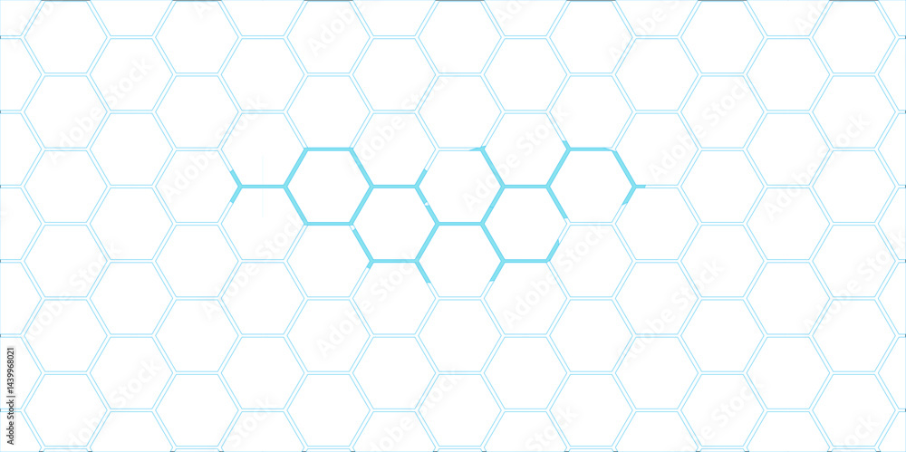 Abstract Blue Hexagonal Pattern with Geometric Design Abstract Blue Hexagonal Pattern with Geometric Design