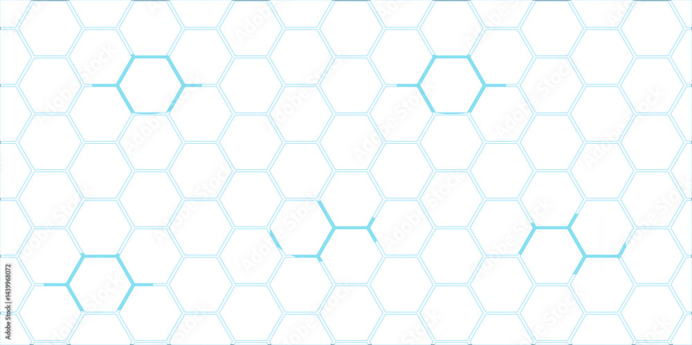 Abstract blue hexagonal pattern with a seamless honeycomb design and geometric texture Abstract blue hexagonal pattern with a seamless honeycomb design and geometric texture