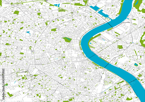 Plan centre ville bordeaux route parcs espaces verts points deaux et la garonne