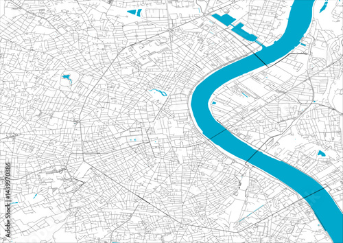 Plan centre ville bordeaux route lacs étangs et garonne