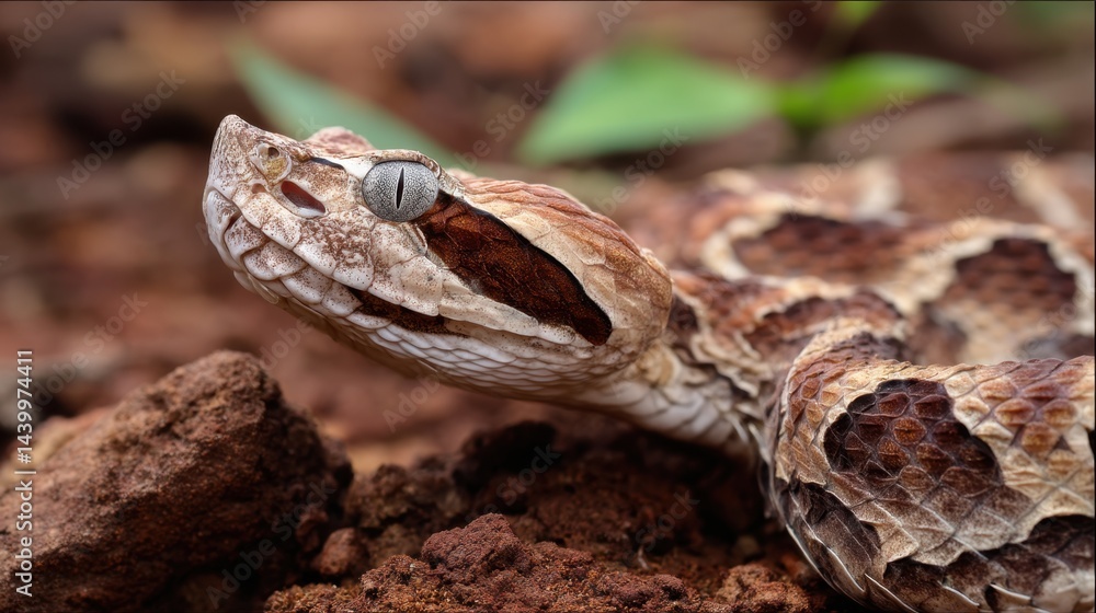 Obraz premium Fer-de-lance Portrait: Camouflage and Deadly Venom