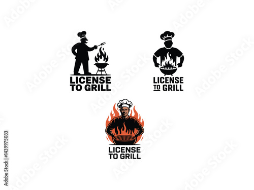 License to Grill T-shirt Bundle Vector Clipart