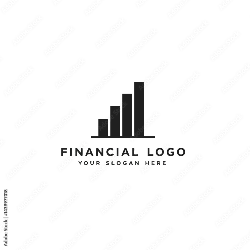 Financial Logo with Simple Ascending Bar Chart Graph Symbolizing Growth and Investment Progress Analysis.
Financial Logo with Simple Ascending Bar Chart Graph Symbolizing Growth and Investment Progress Analysis.