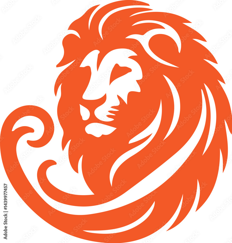 Obraz premium Lion simple icon. Vector ICON all icon Viktor