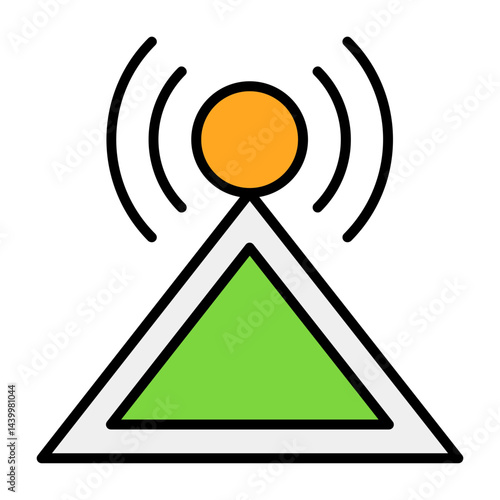 Brodcast Filled Icon