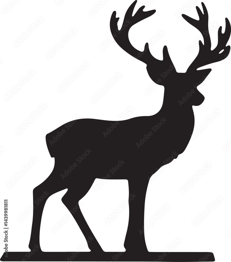 Obraz premium deer silhouette vector