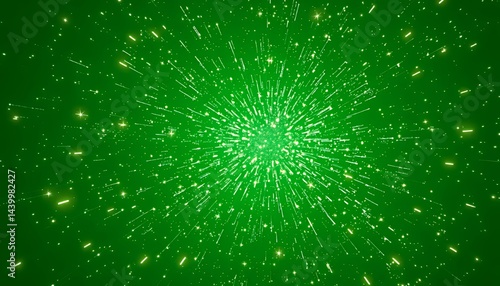 Obraz na płótnie Radiant Golden Particle Burst Isolated on Green Screen Background Perfect for Melancholic Music Vfx with Dynamic Glowing Motion ideal for Compositing and Festive Visualizations w salonie