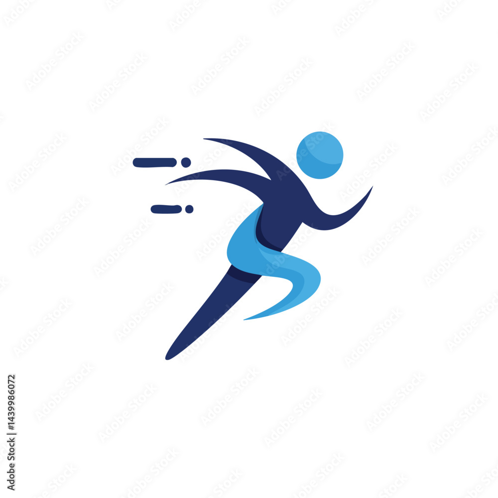Dynamic Abstract Running Figure Logo with Motion Swoosh Lines
Dynamic Abstract Running Figure Logo with Motion Swoosh Lines
