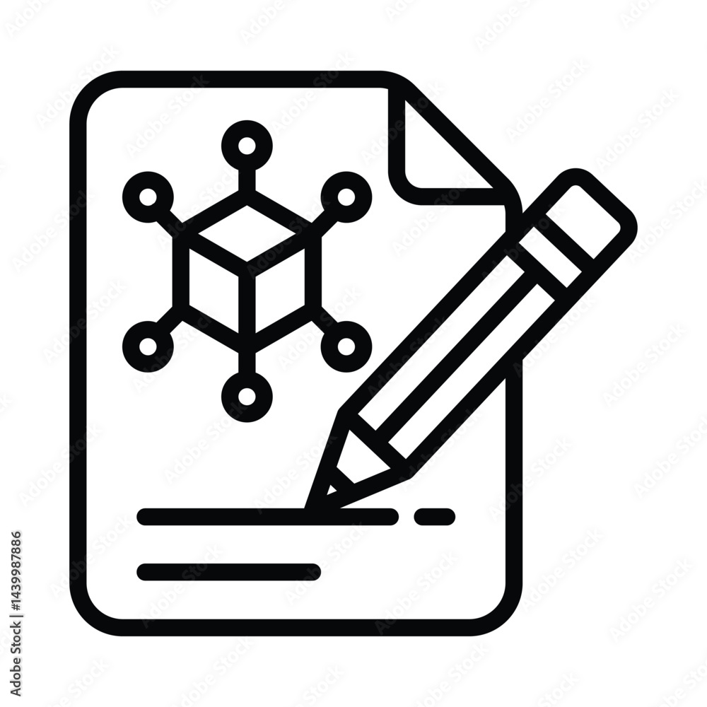 3d File Vector outline icon. Eps10 file 3d File Vector outline icon. Eps10 file