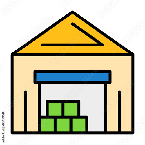 Warehouse Filled Icon