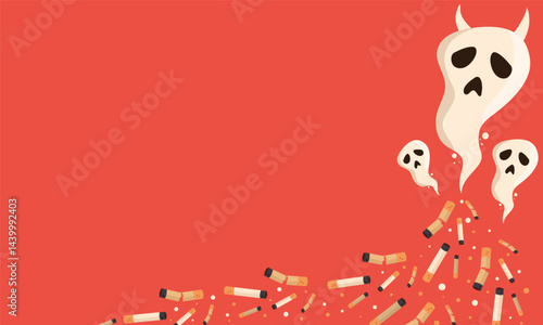 conceptual illustration vector for World No Tobacco Day, stop smoking awareness about the harmful effects of tobacco use and to encourage people around the world to quit smoking and using tobacco prod