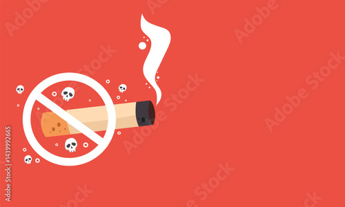 conceptual illustration vector for World No Tobacco Day, stop smoking awareness about the harmful effects of tobacco use and to encourage people around the world to quit smoking and using tobacco prod
